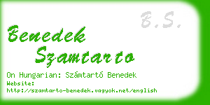 benedek szamtarto business card